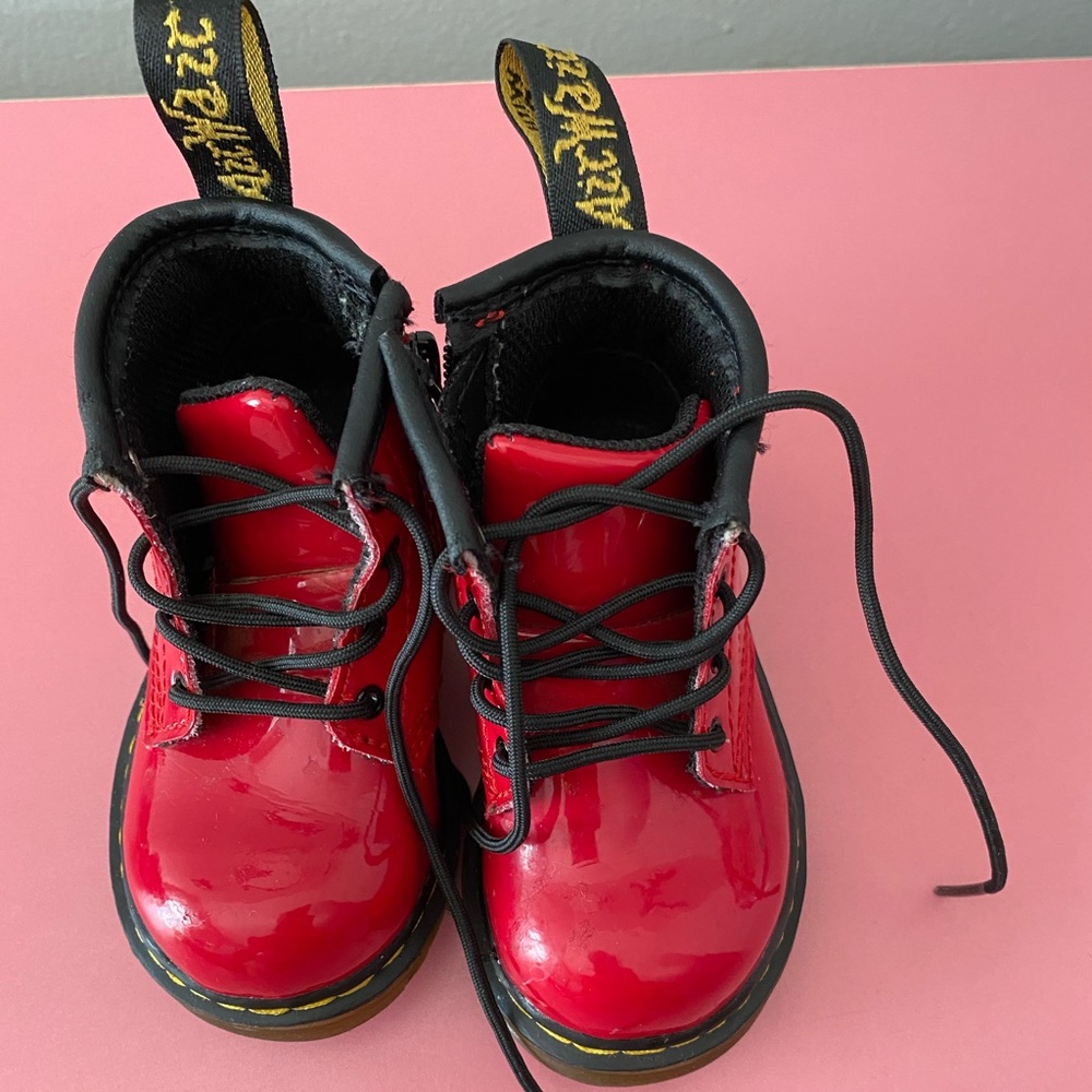 Doc martens patent leather toddler boots